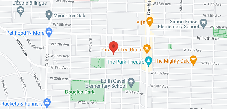 map of 653 W 18TH AVENUE
